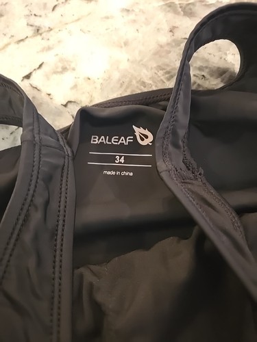 Baleaf Women's Tankini swim top Built In Bra Padded Adjustable Black 34 NWT' - Picture 7 of 9