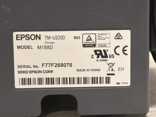 Impresora térmica de recibos Epson TM-U220D M188D punto de venta USB - LEER DETALLES - Imagen 8 de 14