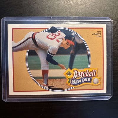 Nolan Ryan 1990 Upper Deck Baseball Heroes #11 Angels A Career Year 1973 