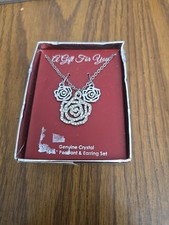 Rose Necklace Earring Set