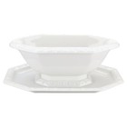 Sauciere mit Teller einteilig klein +  2 Ausgießseiten Rosenthal Maria weiß - I.