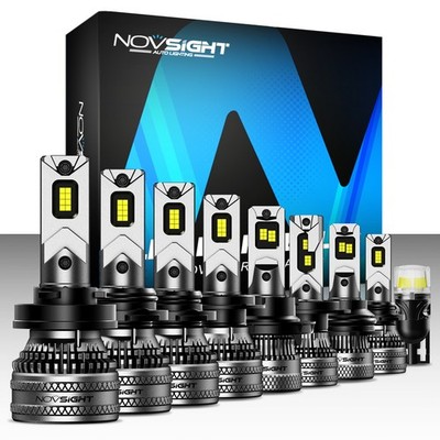 2pcs NOVSIGHT H11 H13 9004 9005 9006 LED Headlight Bulbs Lamp 40000LM 200W 6500K