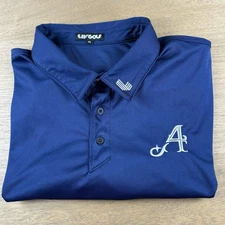 LIV Golf x 4Aces Performance Polo Shirt Mens Size XL Blue Stretch