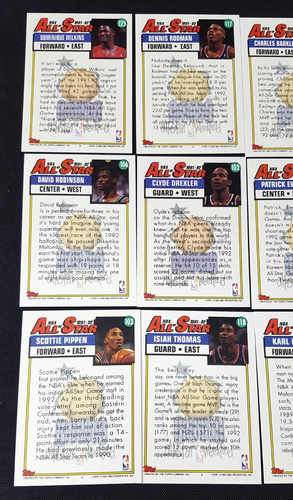 19 card lot with stockton ERROR CARD! misprint 1992-93 Topps all star - Picture 6 of 9