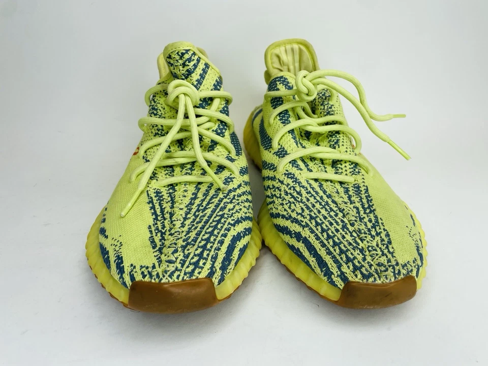 Size 13 - adidas Yeezy Boost 350 V2 Low Semi Frozen Yellow Blue Red B37572 - Image 3 of 4