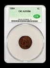 1904 CAC AU55BN Indian Cent