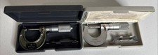 Lot Of 2  NSK MITUTOYO Micrometer  /  0-1" / 0-25mm M20037 w/ Wrench and Case