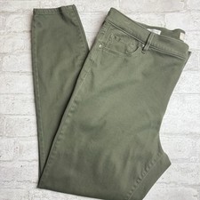 Loft Olive Green High Rise Suede Leggings Size 14 EUC