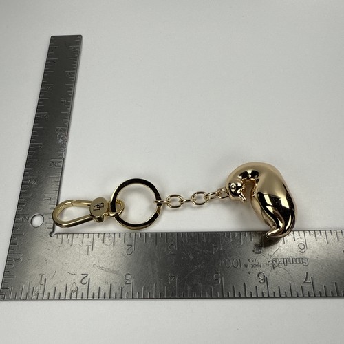 Dooney & Bourke Gold Duck Bag Purse Charm Keychain Gold Brass Logo Fob 5.5” - Picture 10 of 11