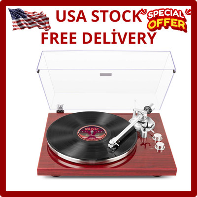 1 by ONE Belt Drive Turntable with Bluetooth Connectivity, Built-in Phono Pre-am