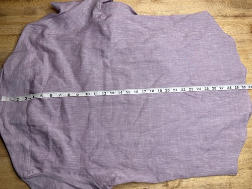 NWOT Joseph Abboud Men's Linen Blend Button-Down Shirt - Lilac Medium - Picture 5 of 6