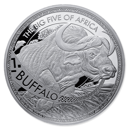 Juego de monedas de plata de 5 x 1 oz Burundi The Big Five of Africa 2025 a prueba - Imagen 5 de 7