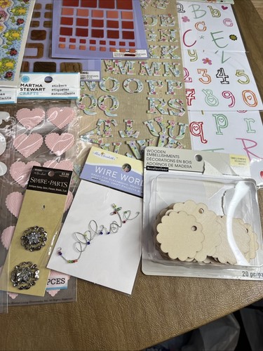 Large Scrapbooking Lot Cutouts Paper Stickers Embellishments Letters Frames - Picture 13 of 16