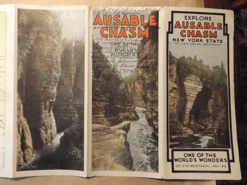 Ausable Chasm Prospekt 50er Jahre Vintage Karte New York Sandsteinschlucht = kostenloser Versand - Bild 6 von 6