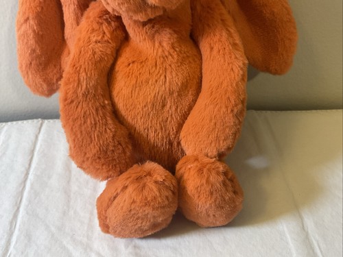 JellyCat 8” tímido conejito mandarina retirado 8642IF ligeramente usado - Imagen 4 de 9