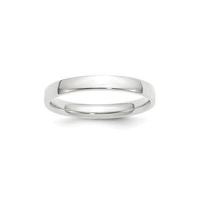 14K Weißgold Comfort Fit Ehering leichter massiver 3mm Ring für Ihn oder...