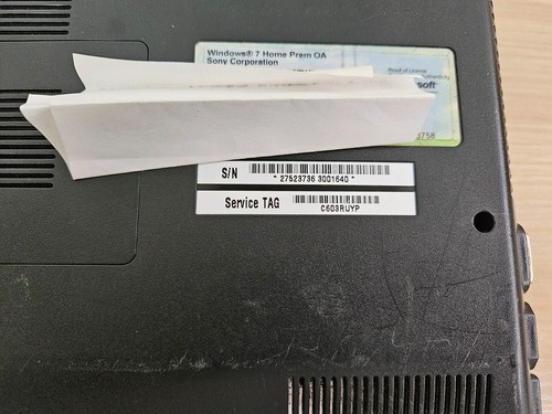 Sony VPCEB15FM (PCG-71312L) - i3 - 4GB Ram - No Battery, No Storage - Picture 14 of 14