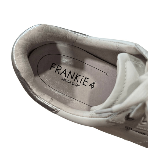 Zapatillas deportivas Frankie4 Jackie III para mujer 8,5 blancas plateadas lagarto - Imagen 7 de 10