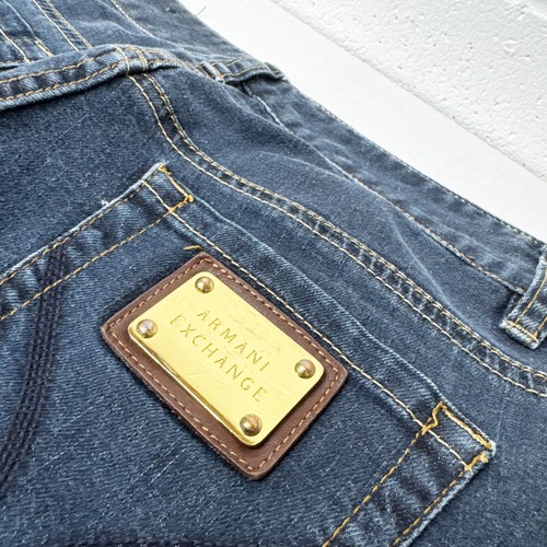 Armani Exchange Y2K Bootcut Jeans Womens 2 Long Dark Wash Stretch Denim - Picture 4 of 9