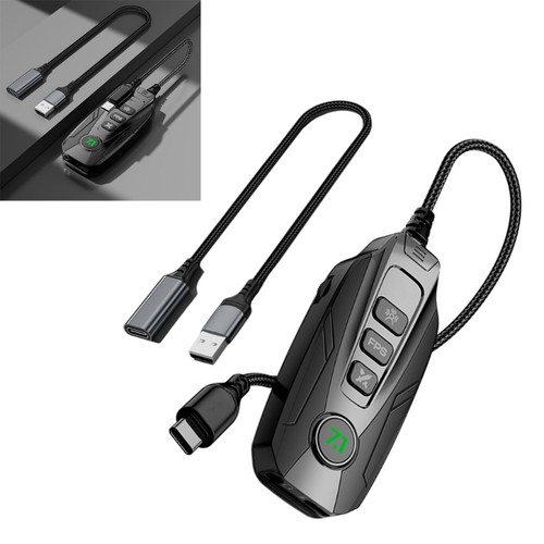USB Mini Sound Card External with Virtual Surround Sound 7.1 Channel for Gaming - Picture 2 of 8