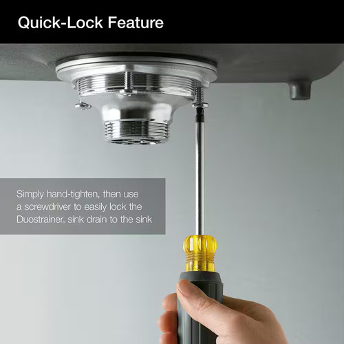 KOHLER Duostrainer 4-1/2 in. Sink Strainer in Polished Chrome K-R8799-C-CP - Picture 6 of 9