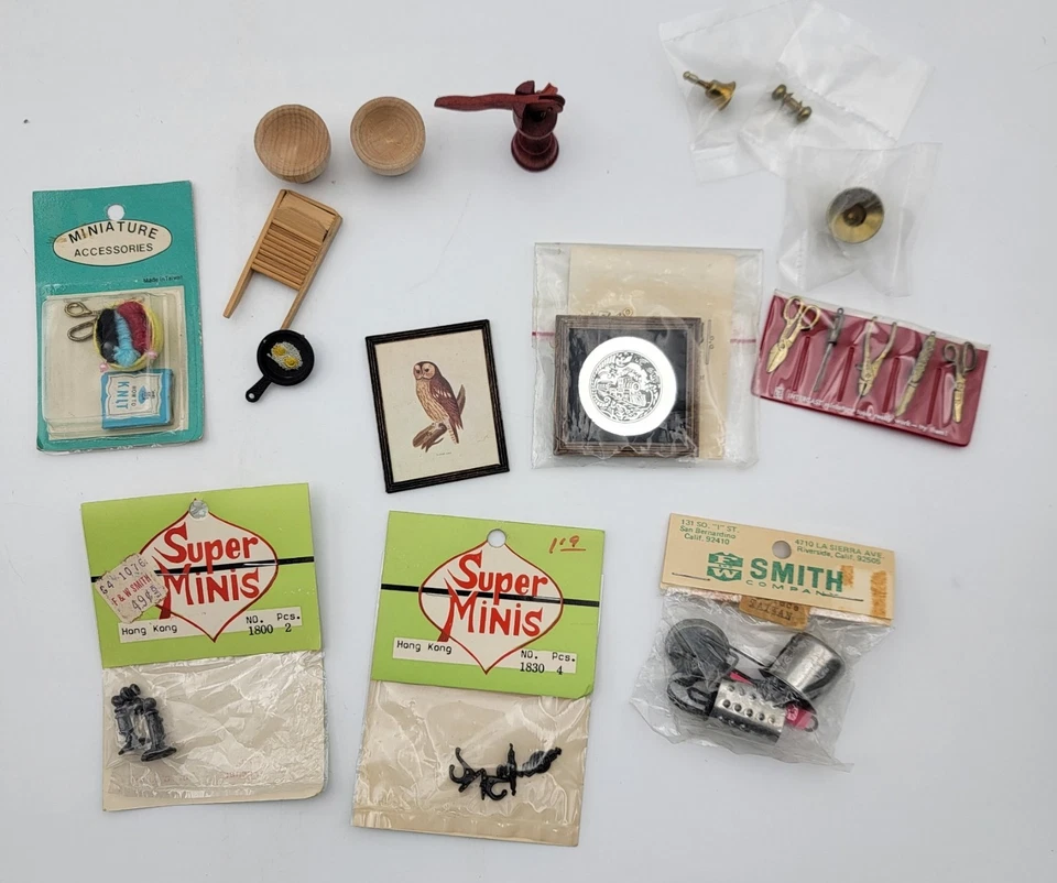 Lote de Coleccionistas de Miniatura Casa de Muñecas Accesorios Baño Set Chimenea Estufa Foto 3 de 4