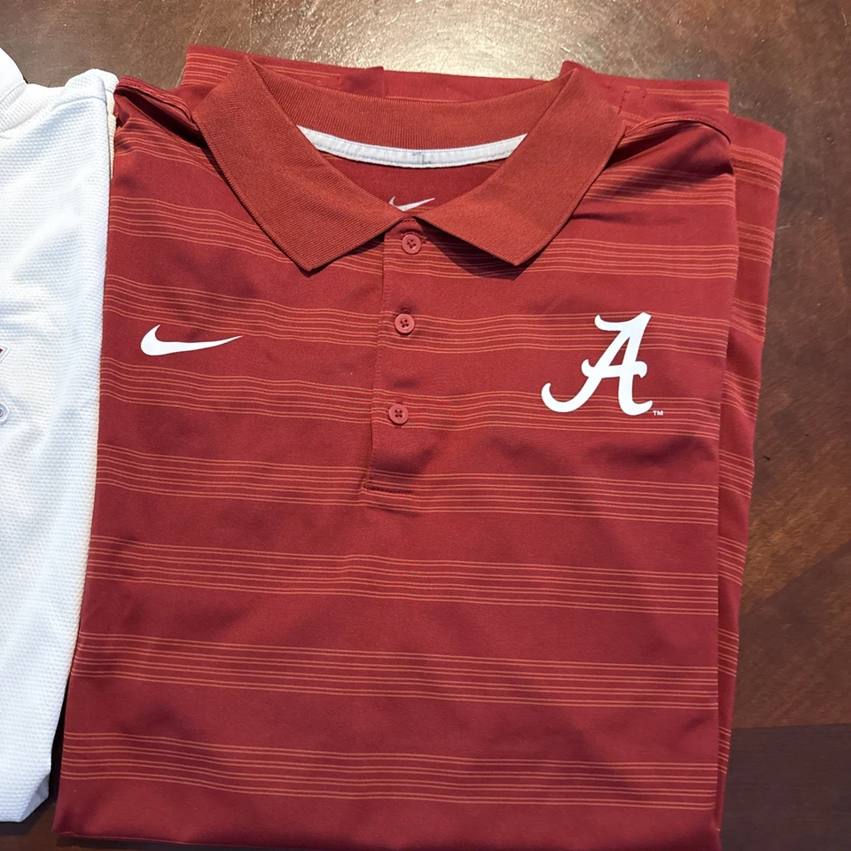 2 camisetas Nike para hombre Alabama Crimson Tide fútbol americano golf polos XL  Foto 2 de 4