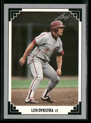 1991 Leaf #163 Len Dykstra Philadelphia Phillies