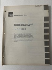 IBM SYSTEMS REFERENCE LIBRARY Original 1130 Disk Mon System USER  S GUIDE- 1968 