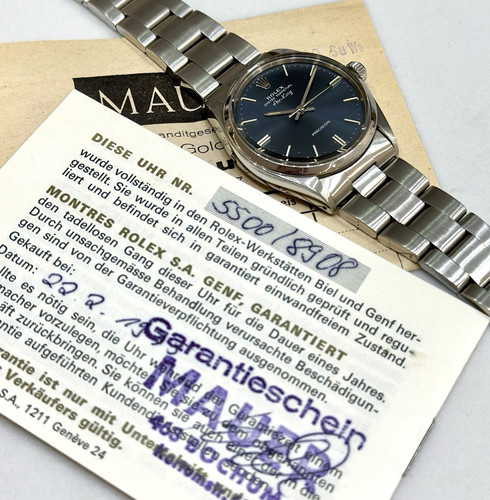 Rolex Oyster Perpetual Air King 5500 mit Erstkaufrechnung aus 1975 - Bild 1 von 8