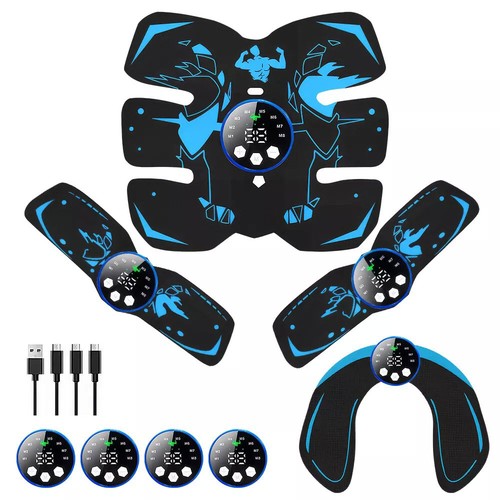 EMS Abdominal Muscle Toning ABS Stimulator AB Hip Arm Toner Fitness Belt Trainer - Picture 3 of 14