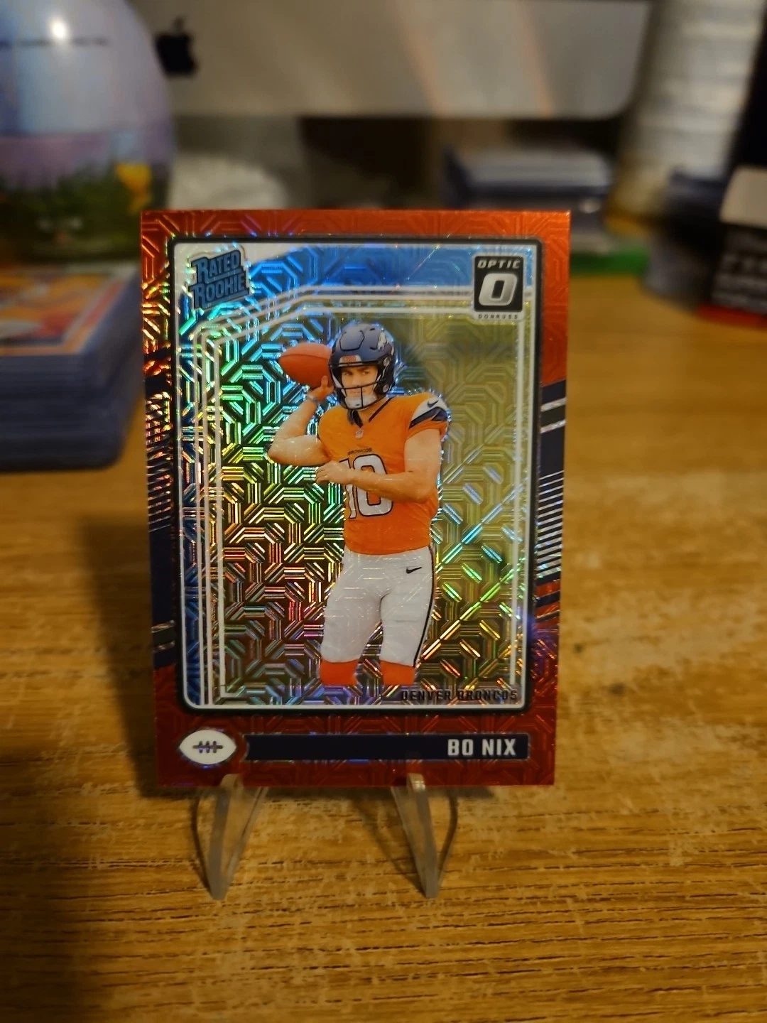 2024 Panini Donruss Optic - Rated Rookie Bo Nix #209 Red Mojo Prizm (RC)