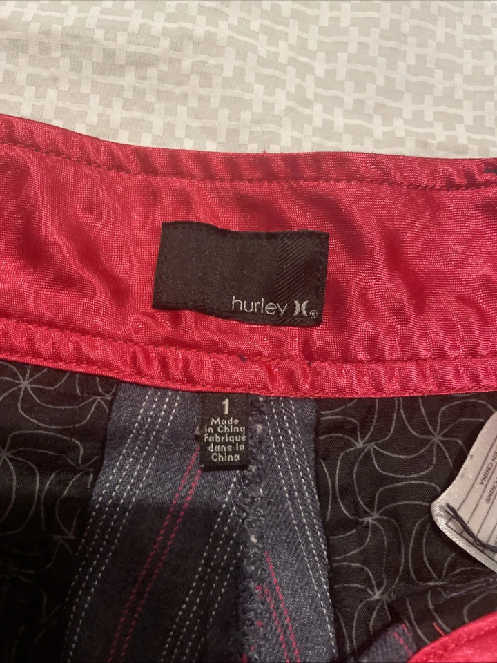 Pantalones Cortos Hurley Para Mujer Talla 1, Rayas, Bolsillos, Algodón y Poliéster, Envío Inc Foto 2 de 4