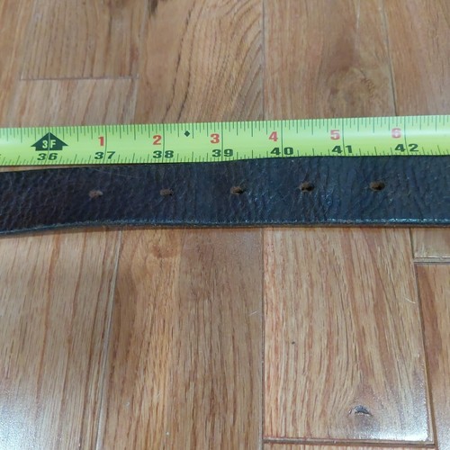 vintage ENGLAND made BANANA REPUBLIC Dark Brown leather belt Bread Buckle 38 - Picture 10 of 10