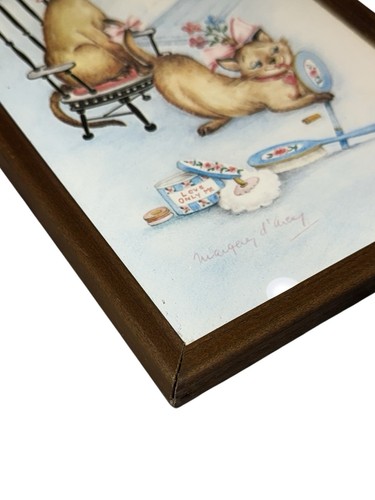 Margery D'Arcy Cat Print Bild Mid Century 60er Vintage Kitsch Prissy Kitty - Bild 4 von 9