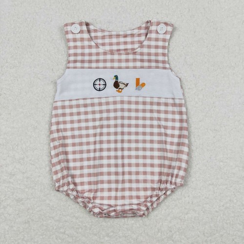 Sibling Baby Girls Boys Hunting Style Mallard Duck Gingham Outfit - Picture 9 of 9