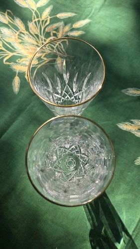 Waterford Crystal Lismore Champagne Flute Glass Mint & Signed Gold Rimmed - Picture 3 of 9