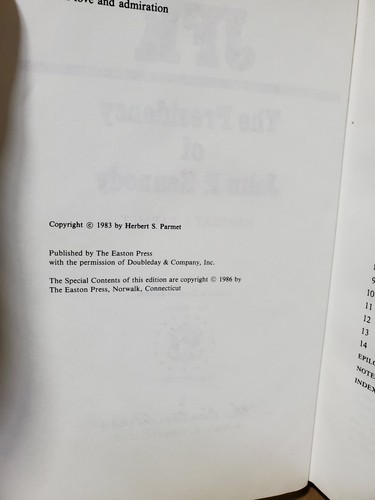 JFK The Presidency of John F Kennedy Parmet Vol 2 Leather Bound Easton press - Picture 6 of 9