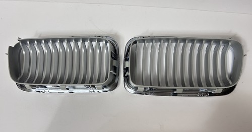 Front Kidney Hood Grilles Chrome-Silver For '1995-'2001 BMW E38 7 Series 4DR - Picture 4 of 4
