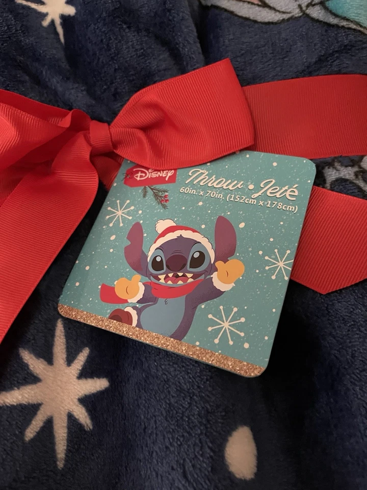 Disney Stitch Christmas Gingerbread Jete Blanket Throw 60 x 70" - Image 2 of 3