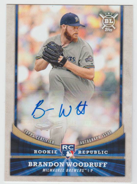 BRANDON WOODRUFF 2018 Topps Big League ROOKIE REPUBLIC Autograph SP RC AUTO Qty