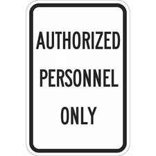 Lyle T1-1160-Eg_12X18 Admittance Sign, 18 In Height, 12 In Width, Aluminum,
