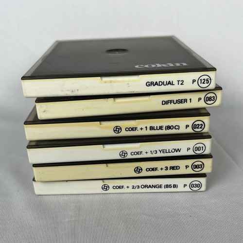 6 COKIN P Series Lens Filters Orange Yellow Red Blue Diffuser & Gradual w Cases - Picture 4 of 10