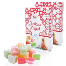 Sarah's Candy Factory Turkish Delight Pack of 2 Exotic Fruit Flavors 8.8oz