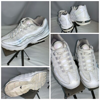 Nike Air Max 95 GS Running Shoes Sz 7 Men White Leather