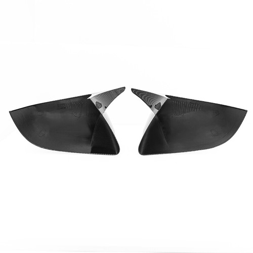 Fits For Tesla Model Y 2020-2022 Carbon Fiber Black Rear View Mirror Cover Caps - Picture 7 of 11