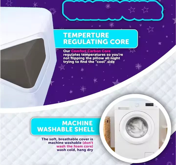 Memory Foam Cube Pillow for Side Sleepers ,Orthopedic Perfect for Side - Image 2 of 4