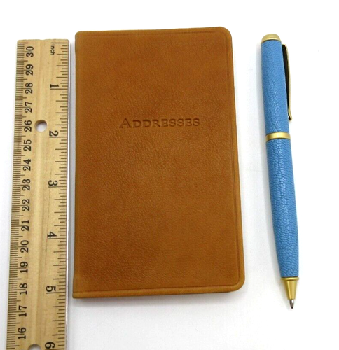 Address Book Pocket Size 3x5" Soft Leather Cover Graphic Image list$40 BLACK - Picture 4 of 6
