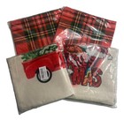 Christmas Toss Pillow Covers 18x18 Set of 4 Farmhouse Country Plaid Home Decor