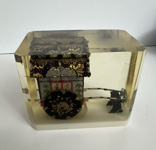 Japanese Vintage Rare Ox Cart Paper Weight